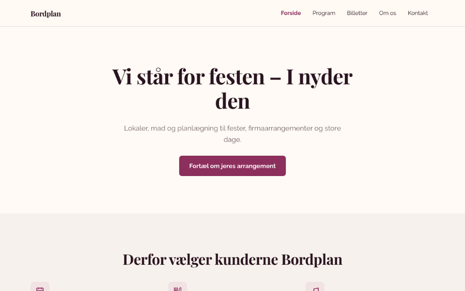 Screenshot der Vorlage Bordplan auf desktop